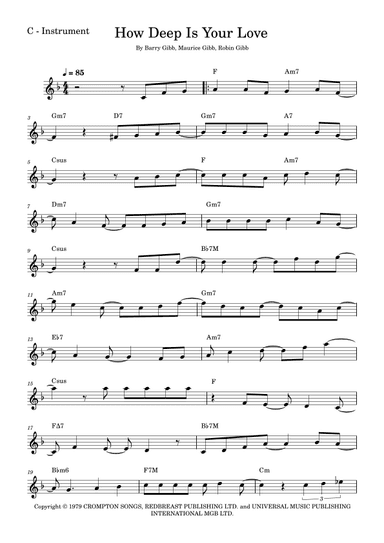 How Deep Is Your Love (arr. Fabio Eduardo de Oliveira)