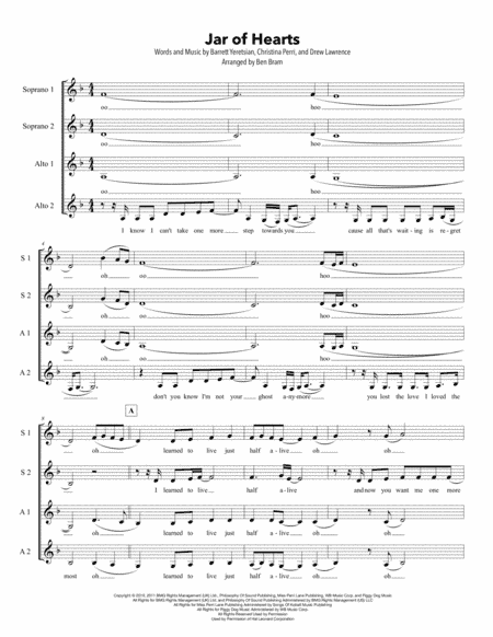 Jar Of Hearts (arr. Ben Bram)