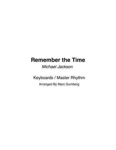 Remember The Time (arr. Marc Gumberg)