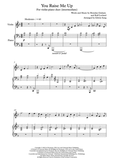You Raise Me Up (arr. Edwin Sung)