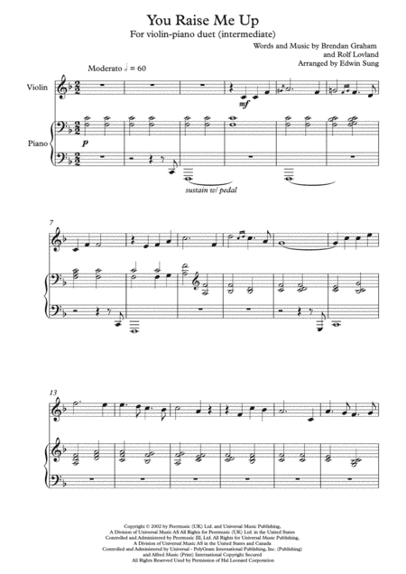 You Raise Me Up (arr. Edwin Sung)