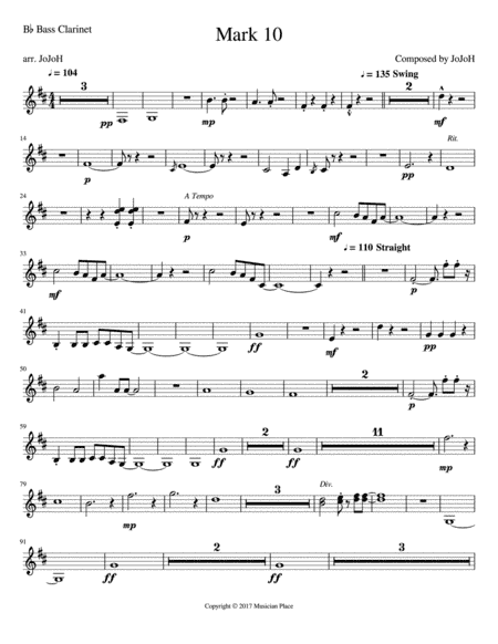 Mark 10 - Bass Clarinet