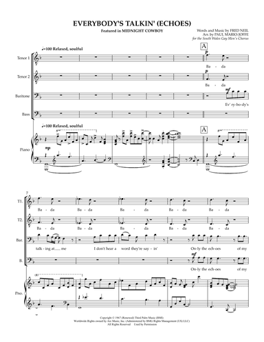 Everybody's Talkin' (echoes) (arr. Paul Marks Joffe)