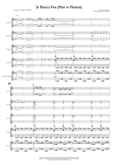St. Elmo's Fire (man In Motion) (arr. James Saunders)