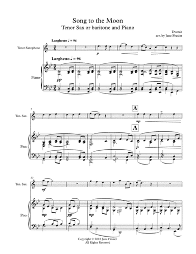Song to the Moon (arr. Jane Frasier)