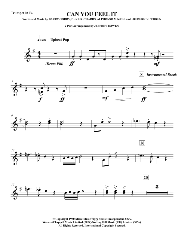 Can You Feel It (arr. Jeffrey Bowen)