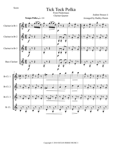 Fledermaus Tick Tock Polka (arr. Hadley Hazen)