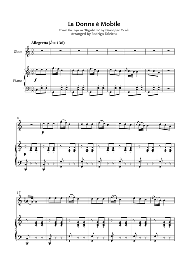 La Donna è Mobile (arr. Rodrigo Faleiros)