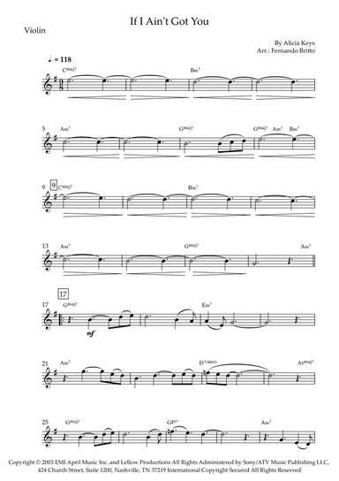 If I Ain't Got You (arr. Fernando Britto)