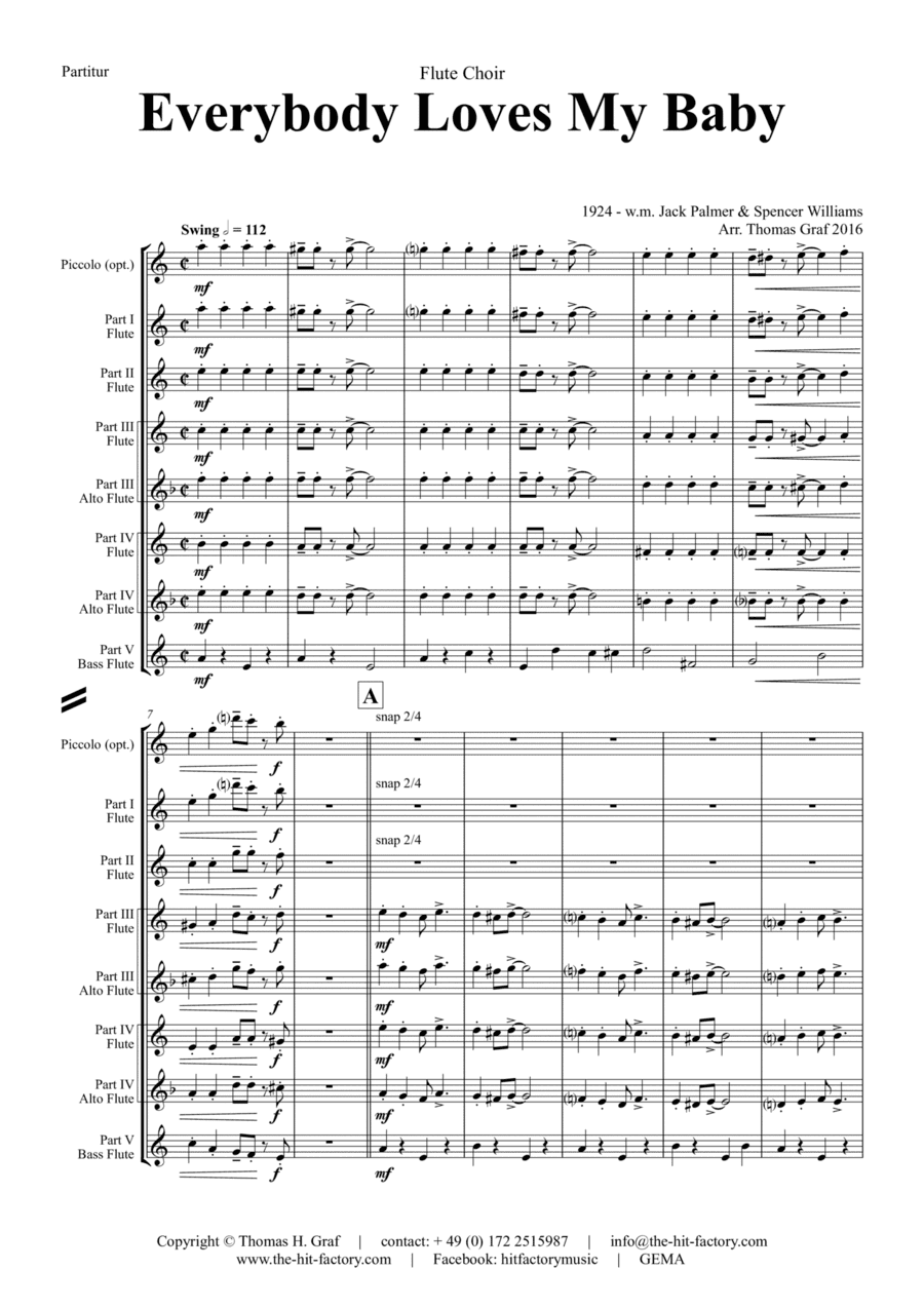 Everybody Loves My Baby - Jazz Classic - Flute Choir (arr. Thomas Graf)