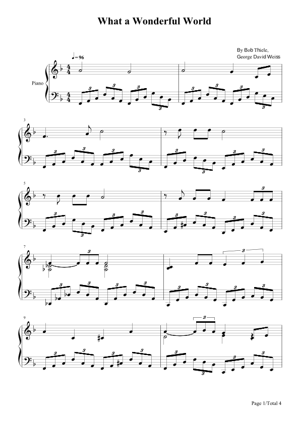 What A Wonderful World (arr. poon)