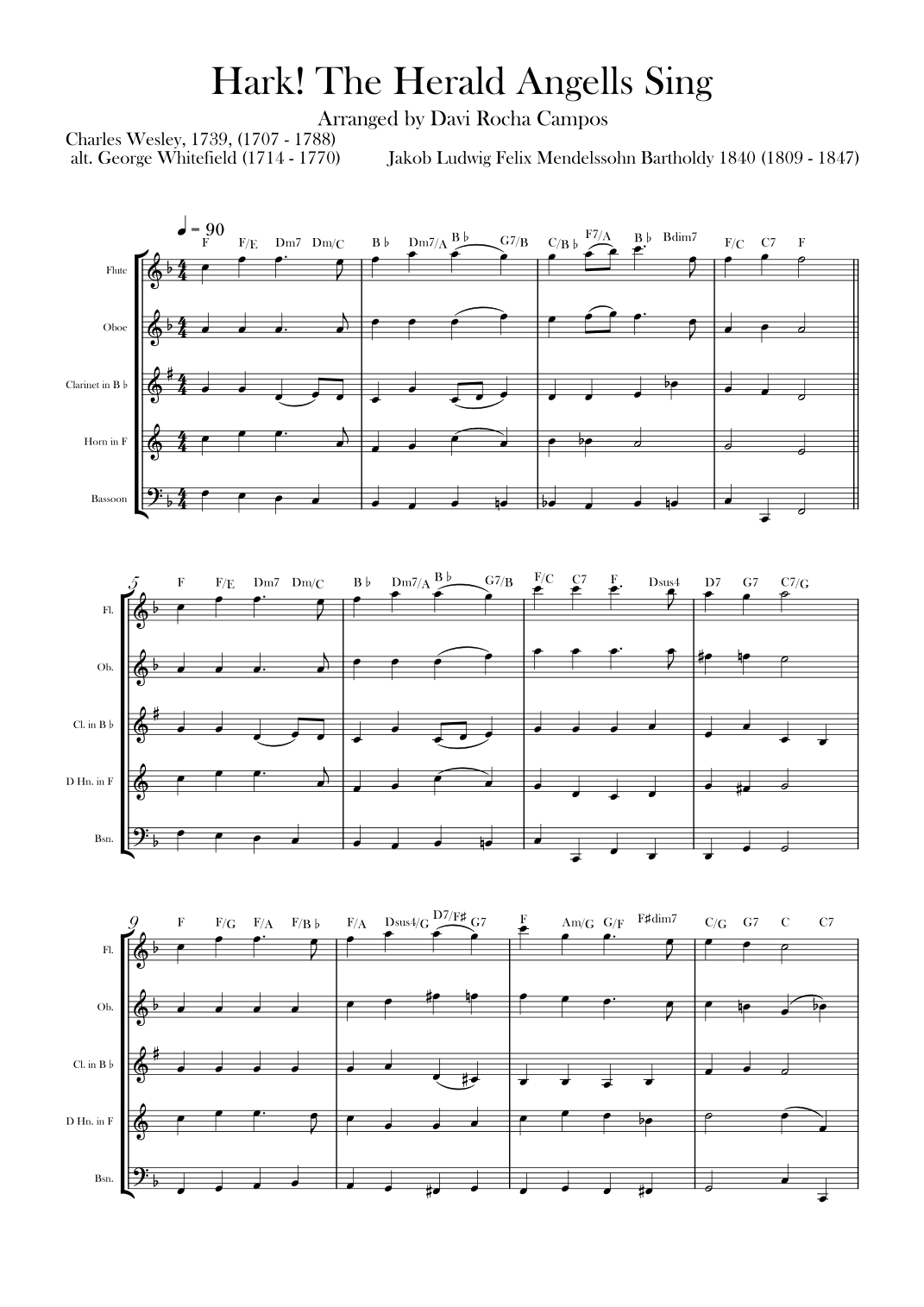 Hark! The Herald Angells Sing (arr. Davi Rocha Campos)