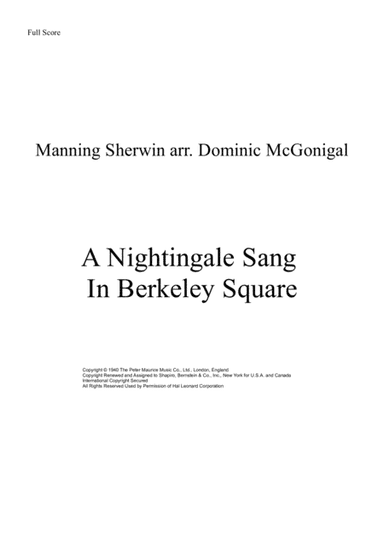 A Nightingale Sang In Berkeley Square (arr. Dominic McGonigal)