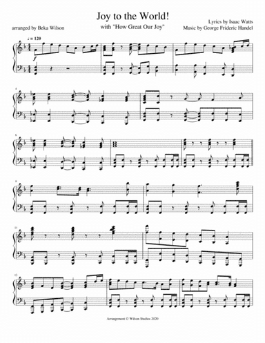 Joy to the World/How Great Our Joy (arr. Beka Wilson)