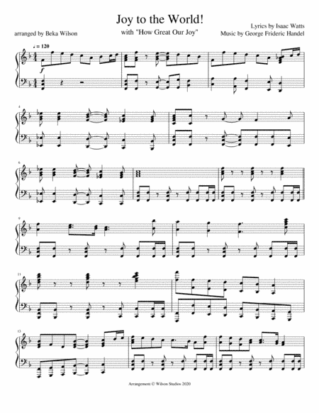 Joy to the World/How Great Our Joy (arr. Beka Wilson)