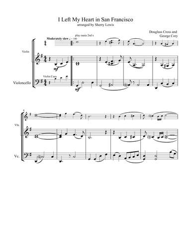 I Left My Heart In San Francisco (arr. Sherry Lewis)