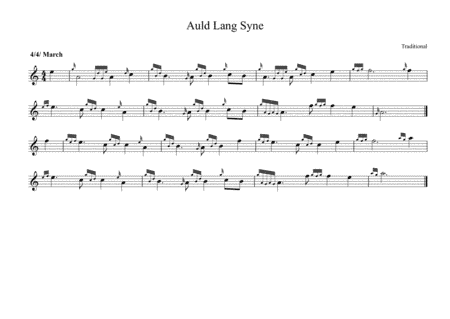 Auld Lang Syne - For Bagpipes (arr. Martin Hay)