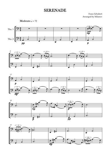 Serenade | Schubert | Tuba duet (arr. Milanov)