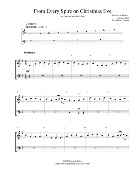 From Every Spire on Christmas Eve - for 2-octave handbell choir (arr. Samuel Stokes)