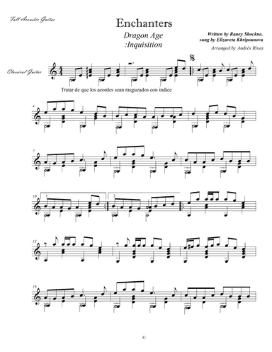 Dragon Age: Inquisition (arr. Andrés Rivas)