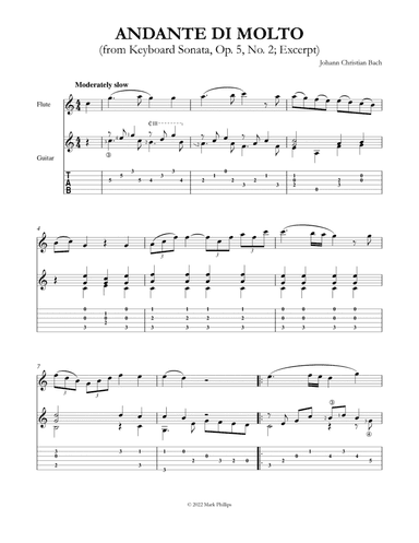 Andante di molto (from Keyboard Sonata, Op. 5, No. 2) (arr. Mark Phillips)