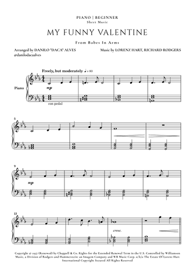 My Funny Valentine (arr. Danilo "Daca" Alves)