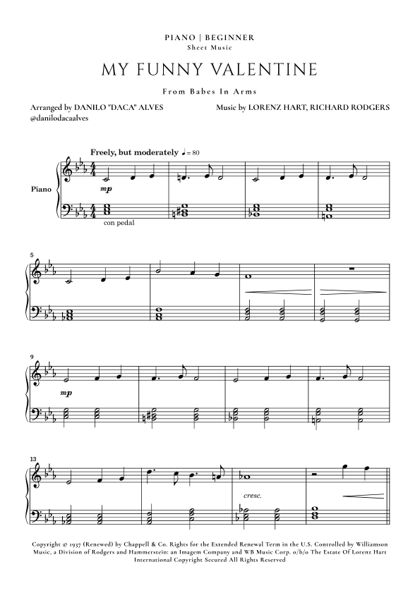 My Funny Valentine (arr. Danilo "Daca" Alves)