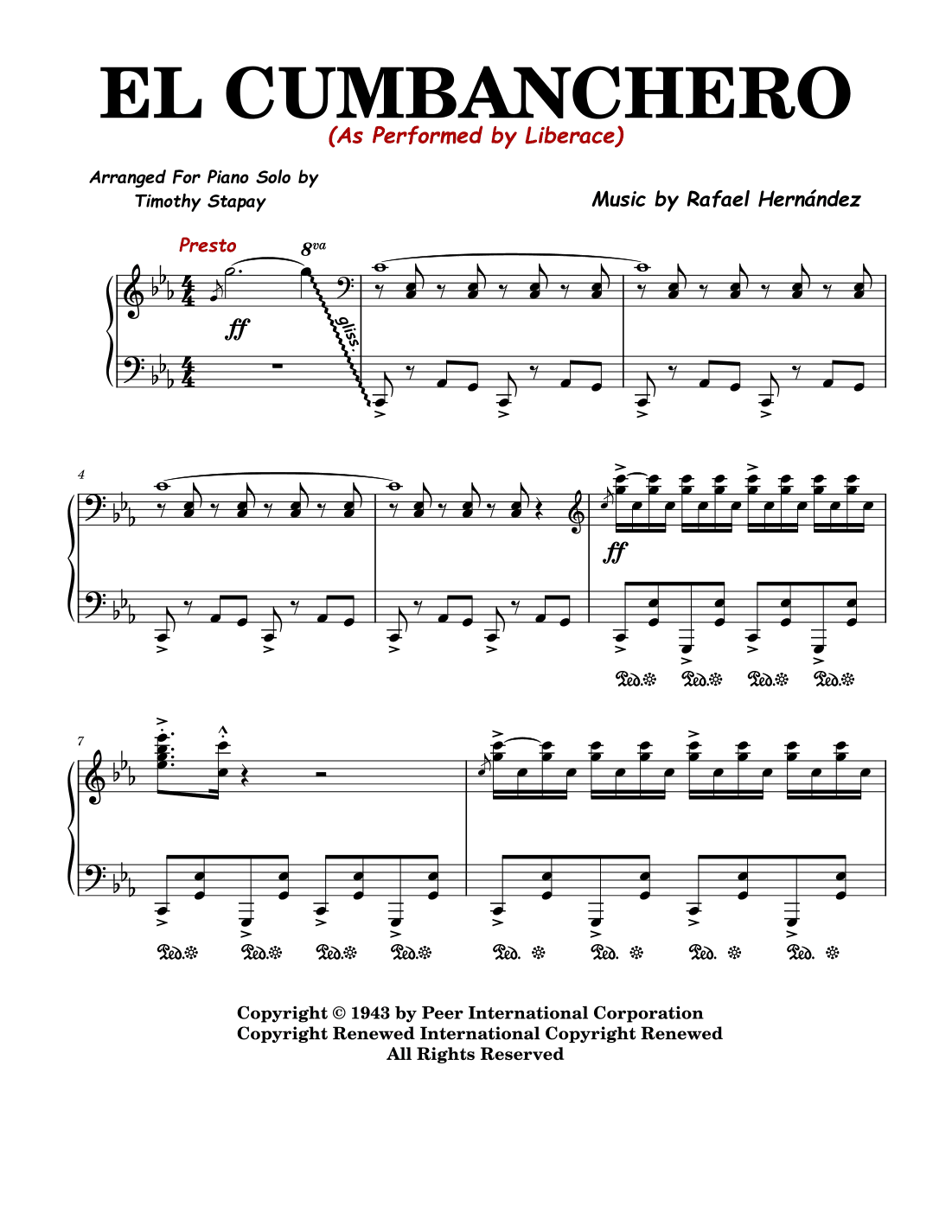 El Cumbanchero (arr. Timothy Stapay)