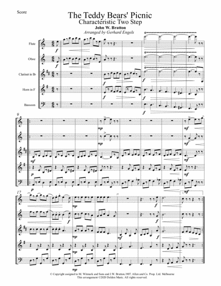 The Teddy Bears' Picnic (arr. Gerhard Engels)
