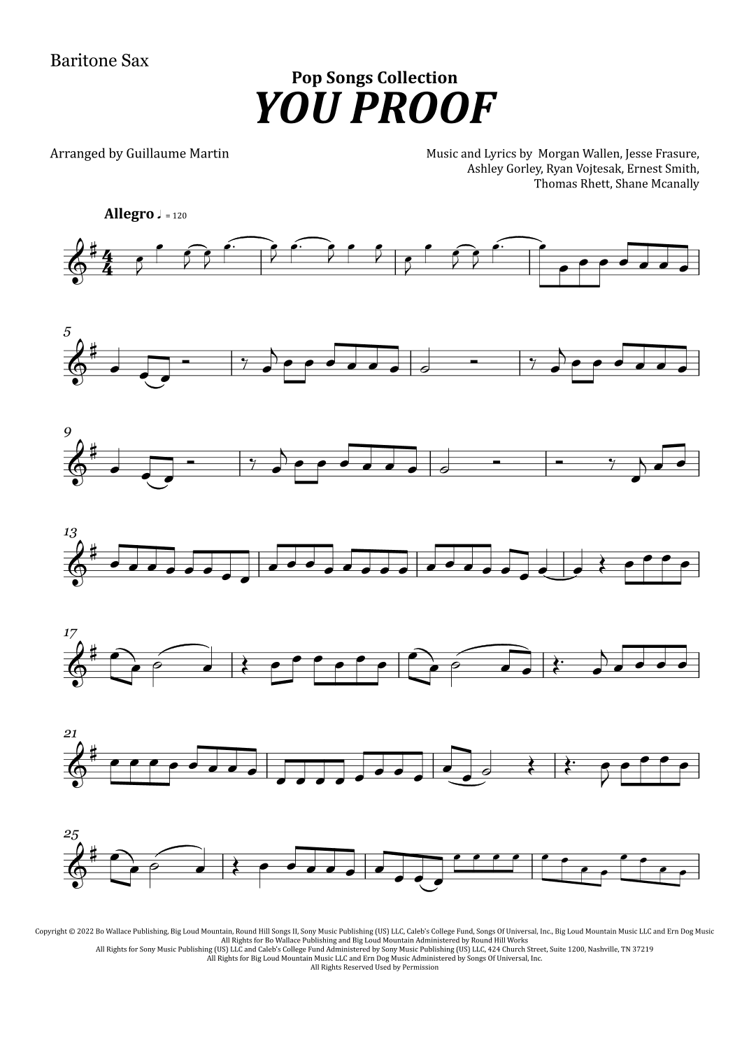 You Proof (arr. Guillaume Martin)