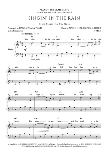 Singin' In The Rain (arr. Danilo "Daca" Alves)