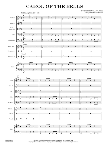 Carol Of The Bells - Score Only (arr. Mason Sawyer)
