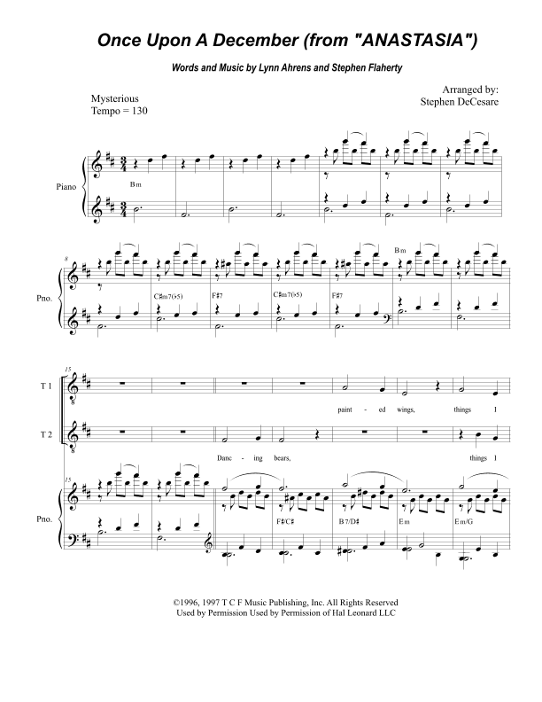 Once Upon A December (arr. Stephen DeCesare)