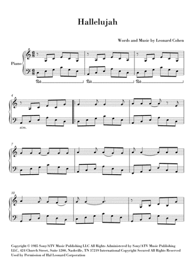 Hallelujah (arr. Ahiva Editions)