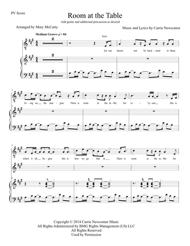 Room At The Table (arr. Mary McCarty)