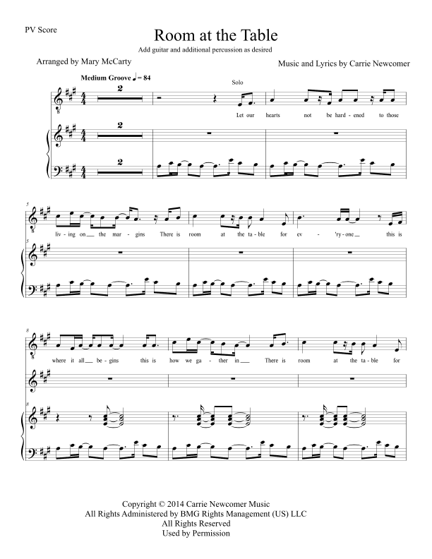 Room At The Table (arr. Mary McCarty)