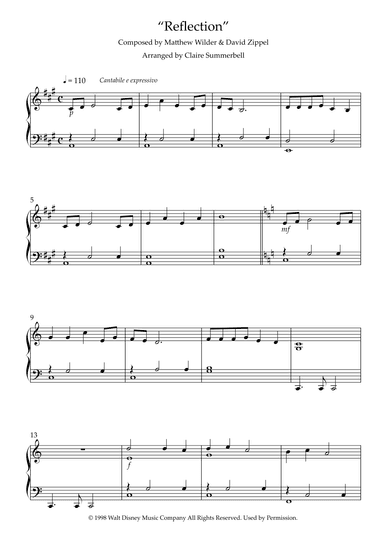 Reflection (arr. Claire Summerbell)