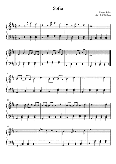Sofia (arr. Francesca Chiofalo)
