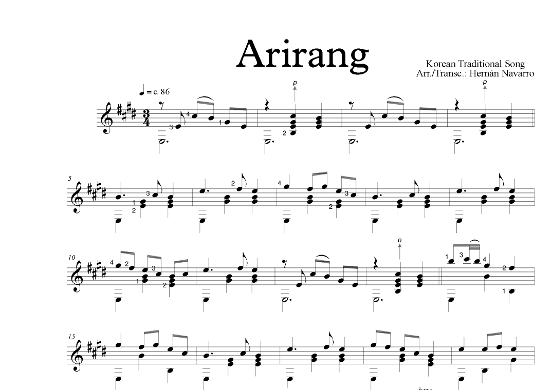 Arirang (arr. Hernán Navarro)