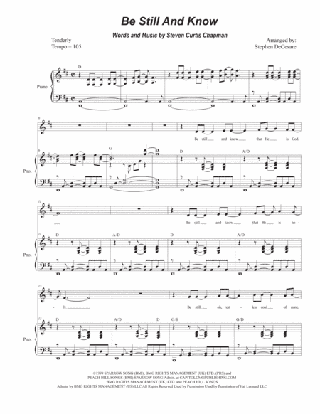 Be Still And Know (arr. Stephen DeCesare)