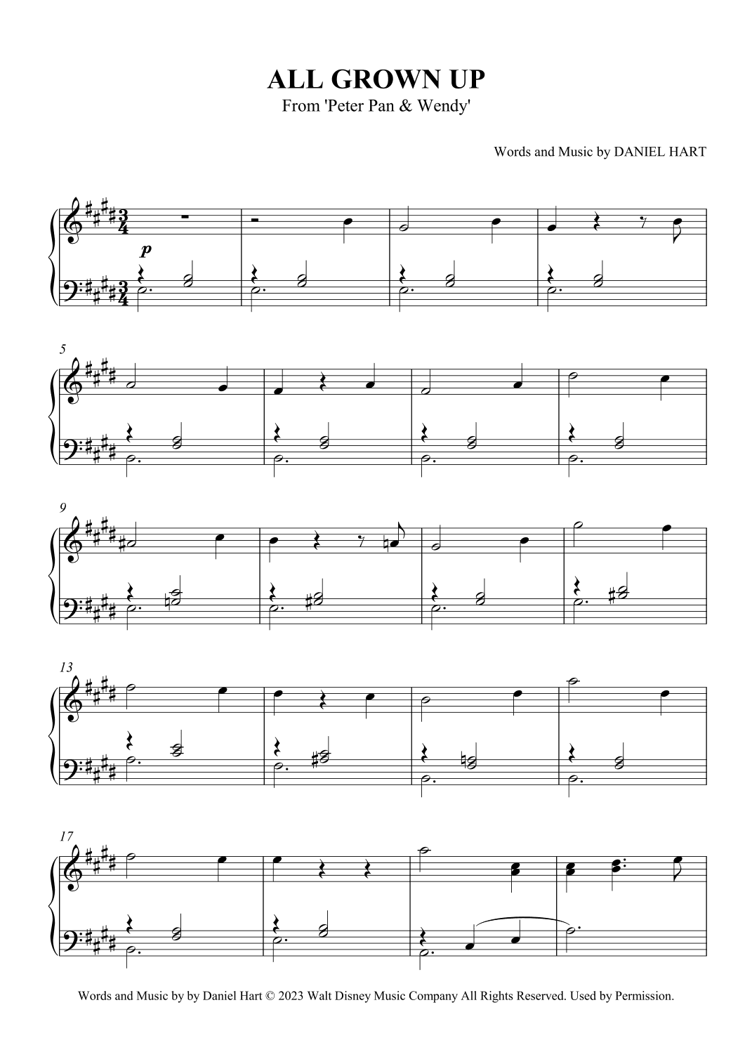 All Grown Up (arr. SCMusic)