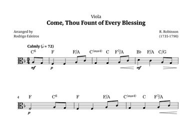 Come Thou Fount of Every Blessing (arr. Rodrigo Faleiros)