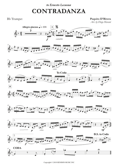 Contradanza - Duo (arr. Diego Marani)