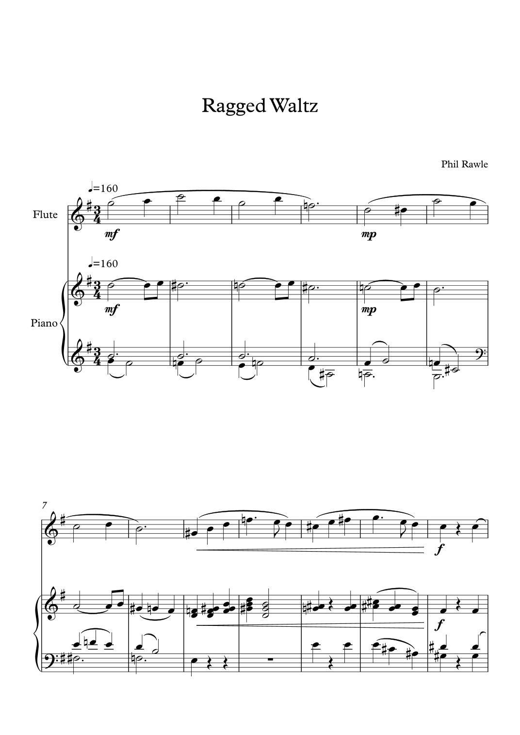 Ragged Waltz - Flute Solo