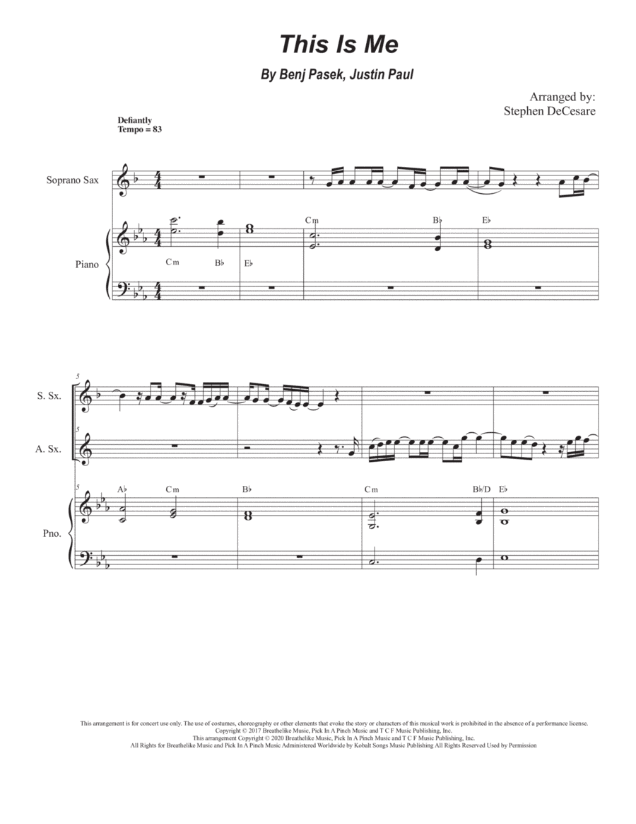 This Is Me (arr. Stephen DeCesare)