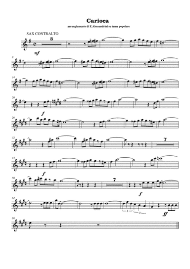 Carioca-sax contralto (arr. Ester Alessandrini)