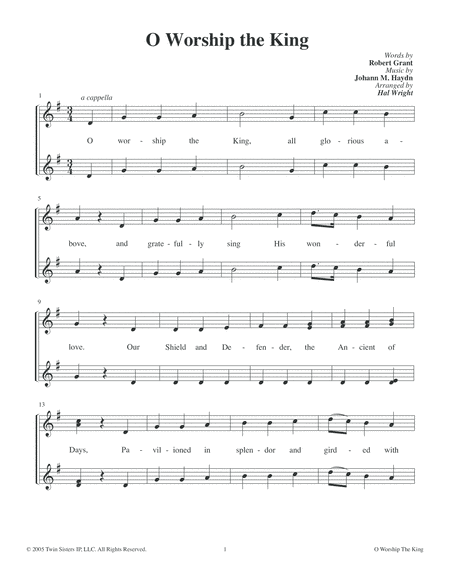 O Worship The King (arr. Johann M. Haydn)