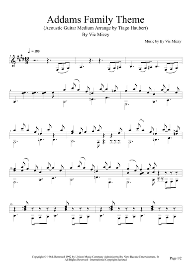 Addams Family Theme (arr. Tiago Haubert)