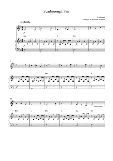 Scarborough Fair (soprano saxophone solo and piano accompaniment) (arr. Kaiserin Rebecca)