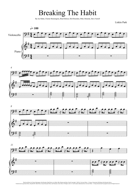 Breaking The Habit (arr. André Laitano)